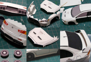 Papercraft EvoX Steps in KakiDIY